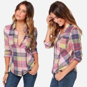 Roxy driftwood button up flannel